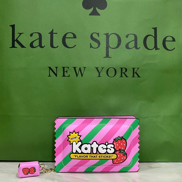 Kate Spade Bubblegum Coin Purse Wallet Bag Charm Card Holder - Picture 4 of 11